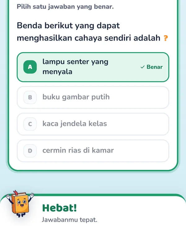 Soal dengan jawaban benar dan bintang